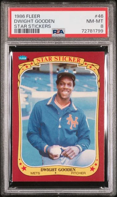 1986 Fleer Dwight Gooden Star Stickers #46 card image
