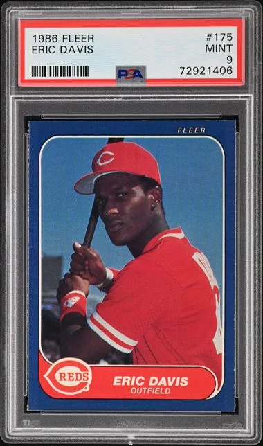 1986 Fleer Eric Davis #175 card image