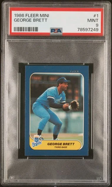 1986 Fleer George Brett Mini #1 card image