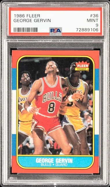 1986 Fleer George Gervin #36 card image