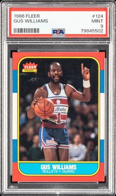 1986 Fleer Gus Williams #124 card image