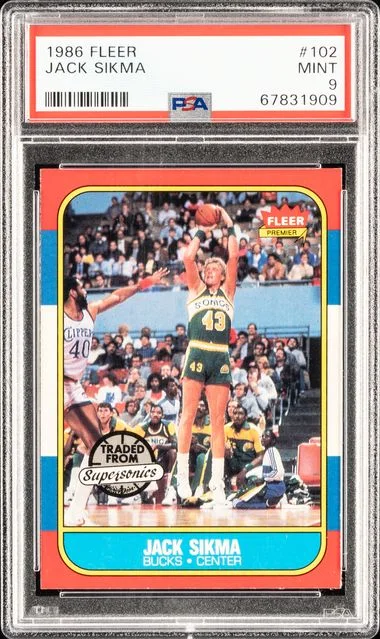 1986 Fleer Jack Sikma #102 card image