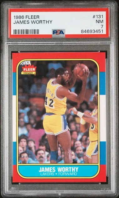 1986 Fleer James Worthy #131 card image