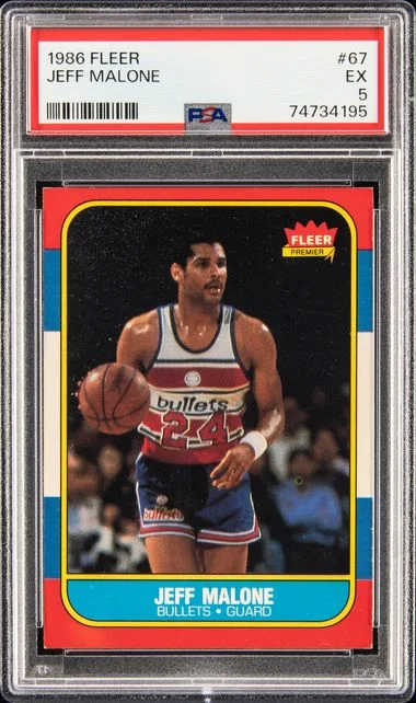 1986 Fleer Jeff Malone #67 card image