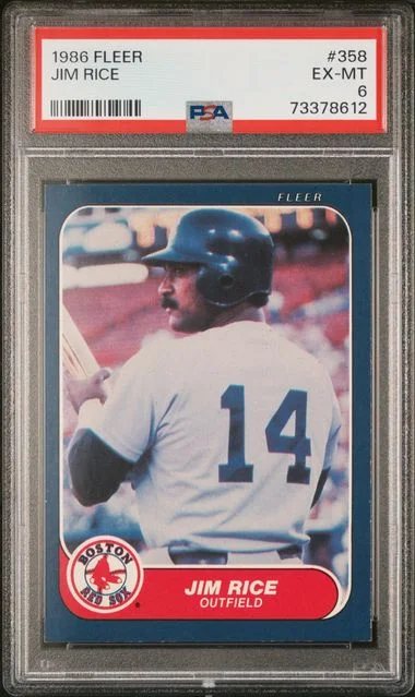 1986 Fleer Jim Rice #358 card image