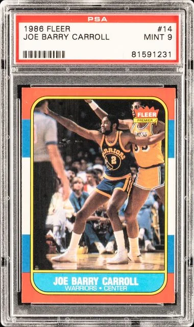 1986 Fleer Joe Barry Carroll #14 card image
