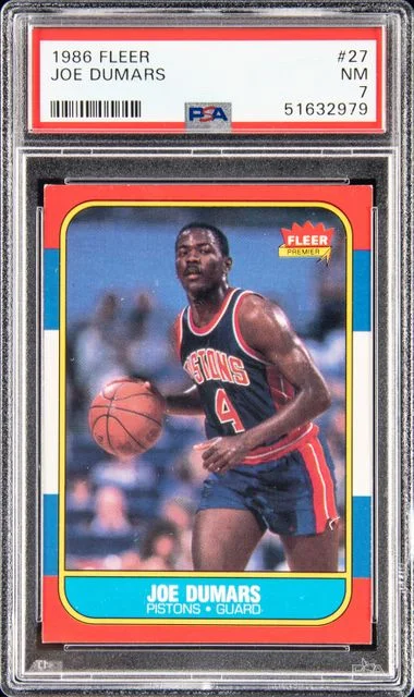 1986 Fleer Joe Dumars #27 card image