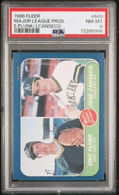 1986 Fleer Jose Canseco Major League Prospects #649 card image