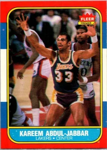 1986 Fleer Kareem Abdul-Jabbar #1 card image