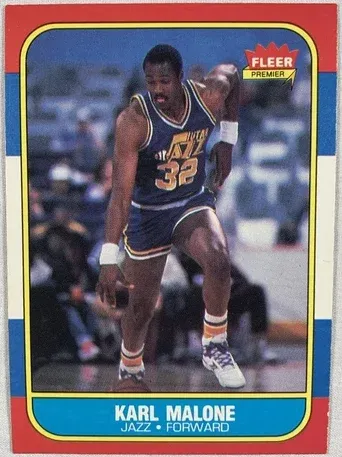 1986 Fleer Karl Malone #68 card image