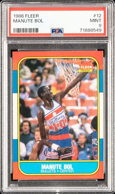 1986 Fleer Manute Bol #12 card image