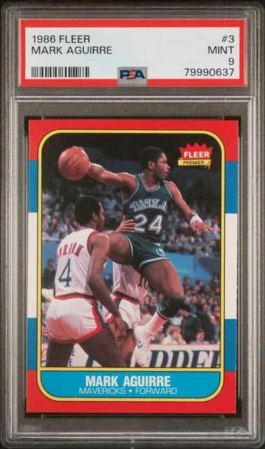 1986 Fleer Mark Aguirre #3 card image