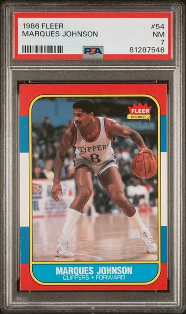 1986 Fleer Marques Johnson #54 card image