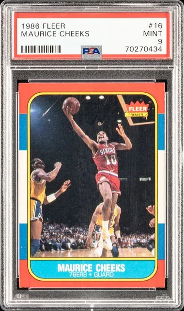 1986 Fleer Maurice Cheeks #16 card image