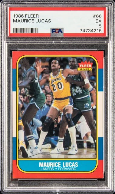 1986 Fleer Maurice Lucas #66 card image