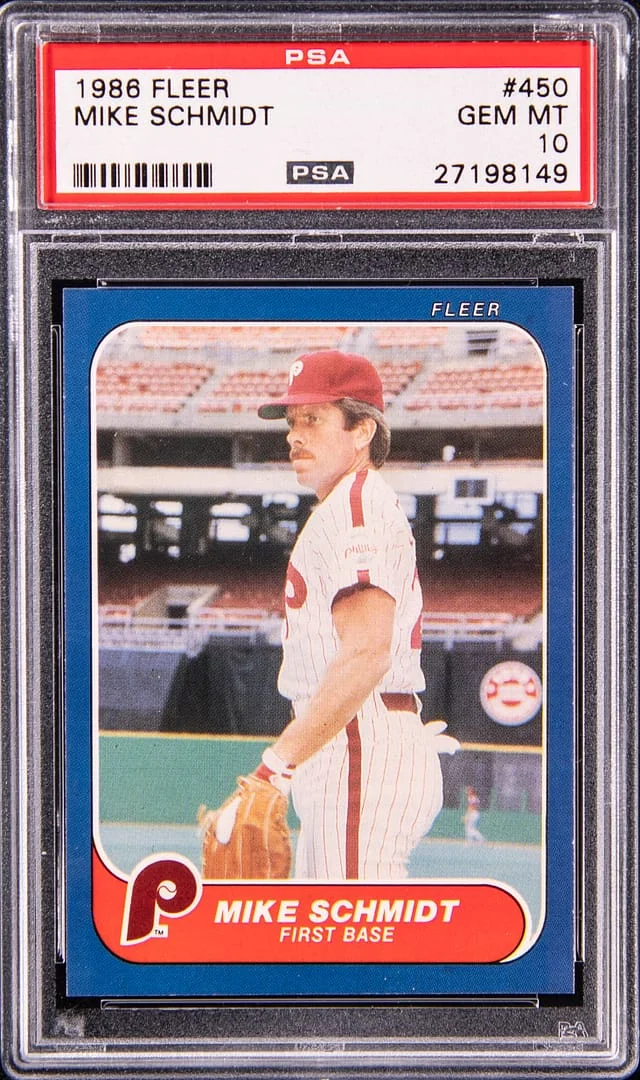 1986 Fleer Mike Schmidt #450 card image