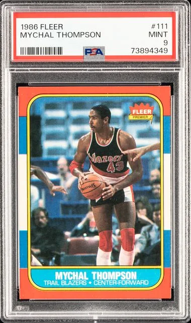 1986 Fleer Mychal Thompson #111 card image