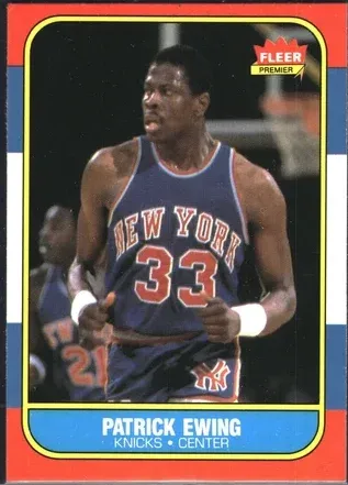 1986 Fleer Patrick Ewing #32 card image