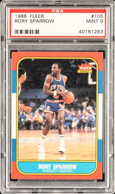 1986 Fleer Rory Sparrow #105 card image