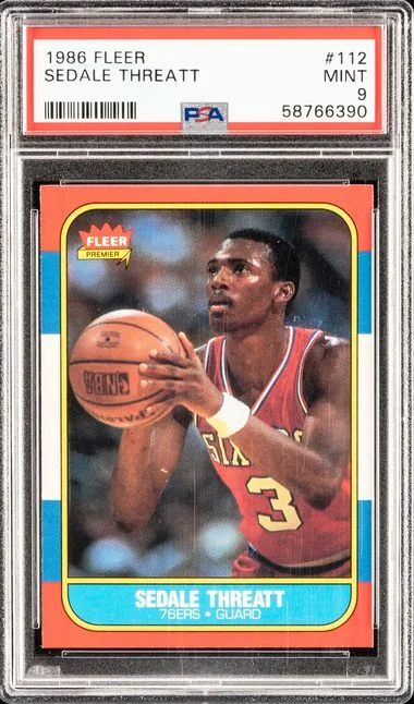 1986 Fleer Sedale Threatt #112 card image