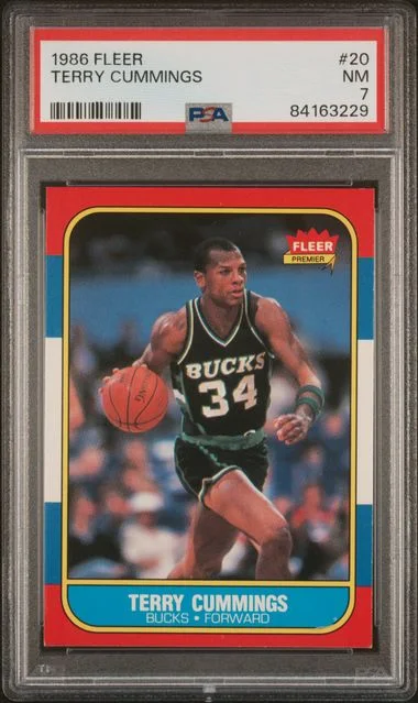 1986 Fleer Terry Cummings #20 card image