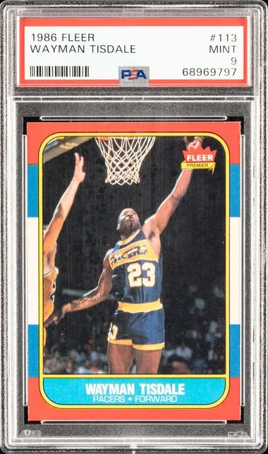 1986 Fleer Wayman Tisdale #113 card image