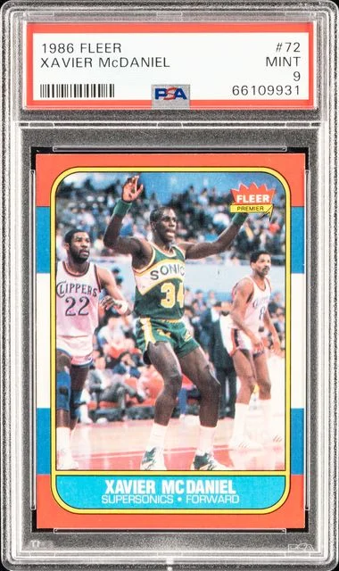 1986 Fleer Xavier Mcdaniel #72 card image