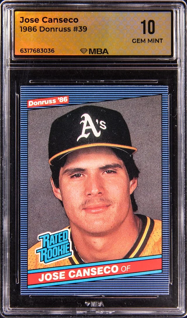 1986 Leaf Jose Canseco Donruss #39 card image