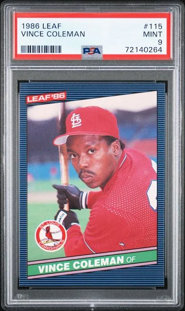 1986 Leaf Vince Coleman #115 card image