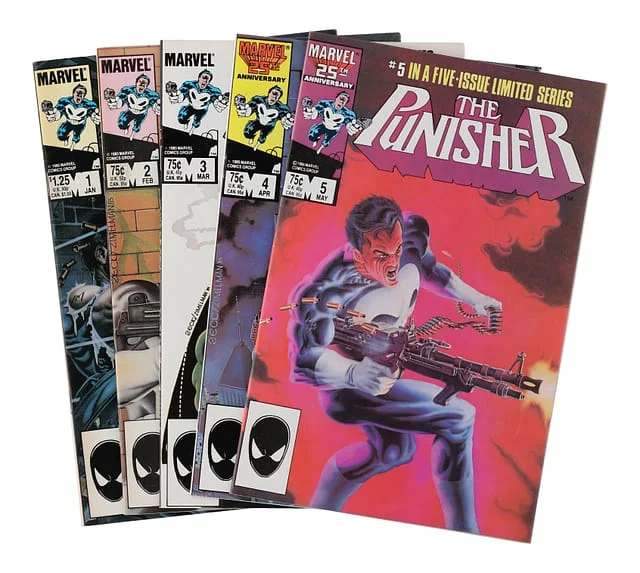 1986 Marvel) 5 Books - Raw Punisher Solo Series #1st card image