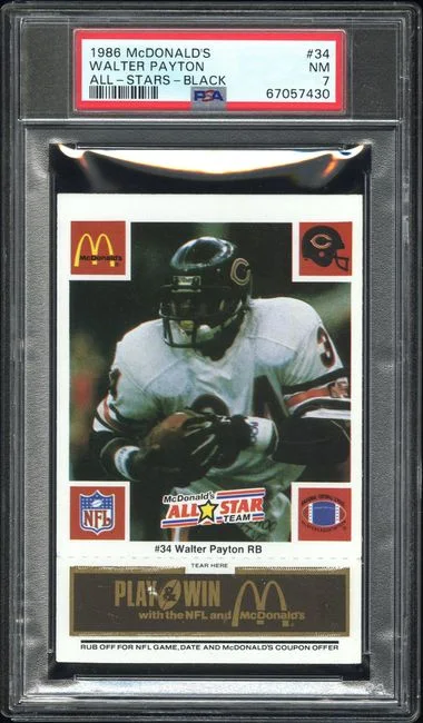 1986 McDonald's All-Stars Black Walter Payton #34 card image