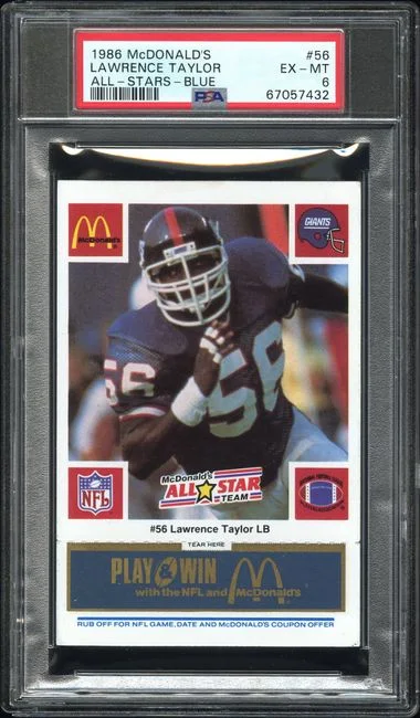 1986 McDonald's All-Stars Blue Lawrence Taylor #56 card image