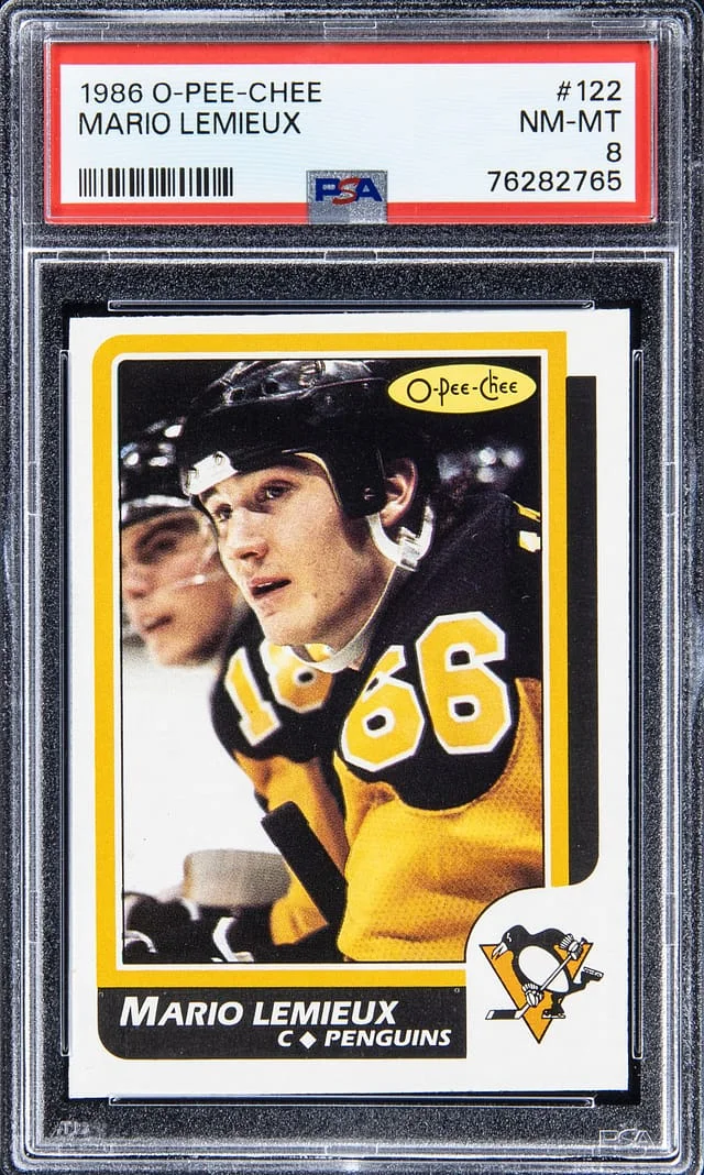 1986 O-Pee-Chee Mario Lemieux #122 card image
