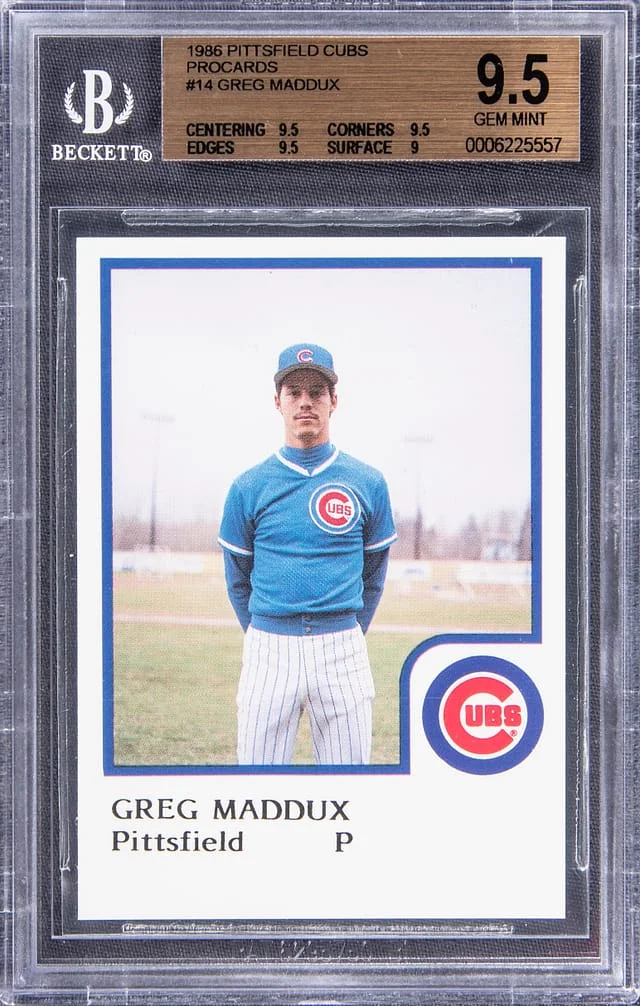 1986 ProCards Pittsfield Cubs Greg Maddux #14 card image