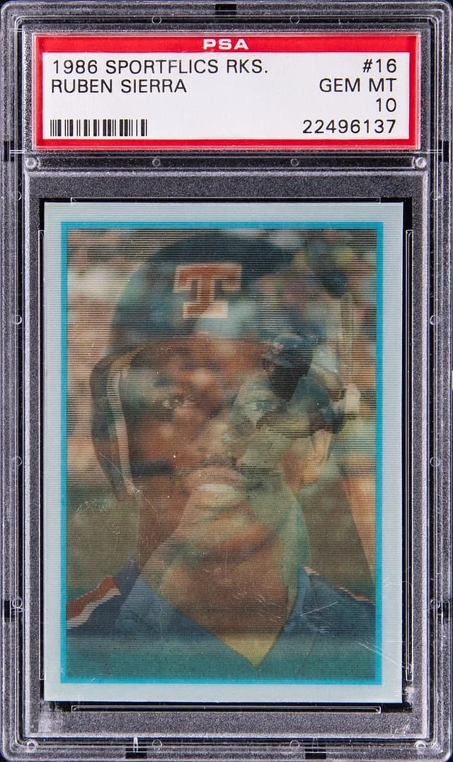 1986 Sportflics Rookies Ruben Sierra #16 card image