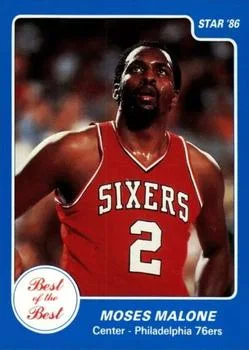 1986 Star Best of the Best Moses Malone #10 card image