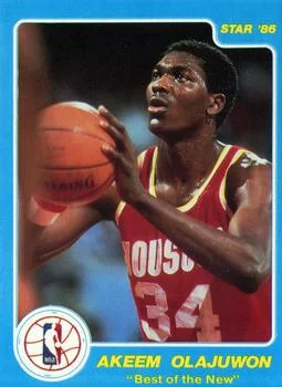 1986 Star Best of the New/Old Akeem Olajuwon #NNO card image