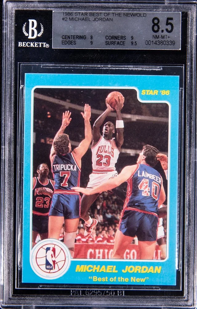 1986 Star Best of the New/Old Michael Jordan #2 card image