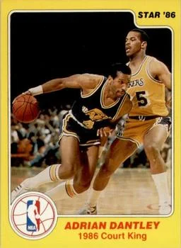 1986 Star Court Kings Adrian Dantley #9 card image