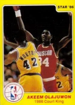 1986 Star Court Kings Akeem Olajuwon #25 card image