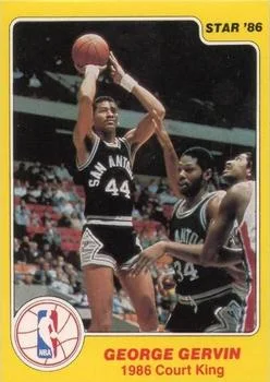 1986 Star Court Kings George Gervin #15 card image