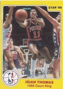 1986 Star Court Kings Isiah Thomas #28 card image