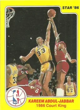 1986 Star Court Kings Kareem Abdul-Jabbar #2 card image