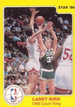 1986 Star Court Kings Larry Bird #4 card image