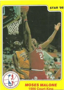 1986 Star Court Kings Moses Malone #21 card image