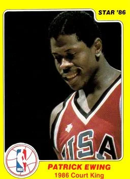 1986 Star Court Kings Patrick Ewing #14 card image