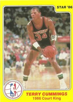 1986 Star Court Kings Terry Cummings #8 card image