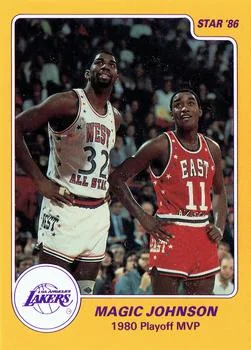 1986 Star Magic Johnson Magic Johnson / 1980 Playoff MVP #9 card image