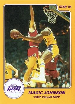 1986 Star Magic Johnson Magic Johnson / 1982 Playoff MVP #10 card image