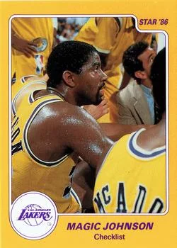 1986 Star Magic Johnson Magic Johnson / Checklist #1 card image